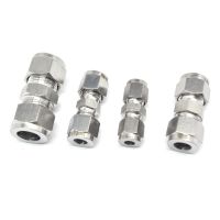 Fit Tube O/D 3-25mm 1/8 1/4 3/8 1/2 304 Stainless Equal Straight Ferrule Pneumatic Air Compression Fitting