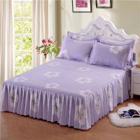 1pc Thickened Sanding Bedspread Wedding Fitted Sheet Cover Soft Non-Slip King Queen Bed Skirt No Including Pillowcase