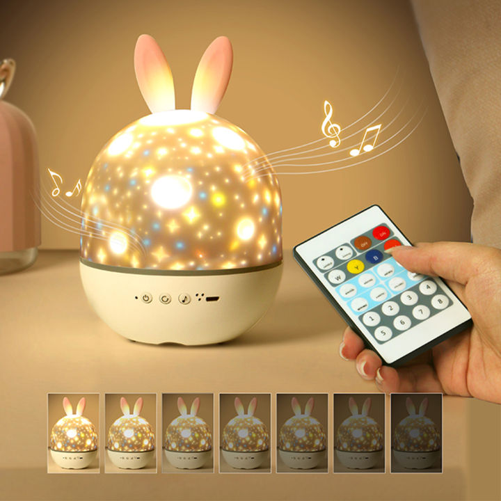 led-music-projector-night-light-chargeable-rabbit-ear-rotate-projection-led-lamp-colorful-flashing-baby-sleep-lighting-lamp
