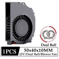 1Pcs Gdstime DC 12V 5410 50mm Two Ball Bearing Brushless Cooling Fan 50x40x10MM  5CM Turbo Centrifugal Blower Fan Cooling Fans