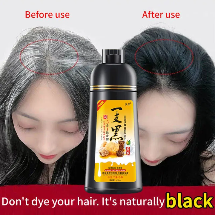 BUY 2 take 1]Propolis Hair Dye Black Hair Dye Natural Black Hair Dye 650ml  Black