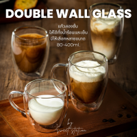 แก้วน้ำสองชั้น Double Wall Glass แก้ว แก้วน้ำ ขนาด 80-400ml. แก้ว2ชั้น มีผนัง2ชั้น ดีไซน์สวย แก้วมินิมอล แข็งแรง แก้ว ชา กาแฟ ทนความร้อนและเย็น