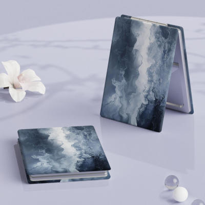 Folding Mirror Oil Painting Style Portable Mirror Makeup Mirror Folding Makeup Mirror Cosmetic Mirror