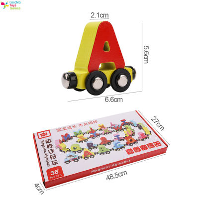 LT【ready stock】Mini Magnetic Train Wooden Building Blocks Set Colorful Number Alphabet Insect Early Educational Toy Baby Giftรถ บังคับถูกๆ1【cod】