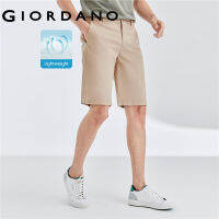 Giordano ผู้ชาย กางเกงขาสั้นบางเอวกลางต่ำสีทึบผ้าฝ้ายยืด Free Shipping 01102341