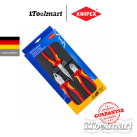 KNIPEX ชุดคีม (ด้ามหุ้มฉนวน) 00 20 12 (1 ชุด/ 3 อัน) Electro Set ด้าม VDE