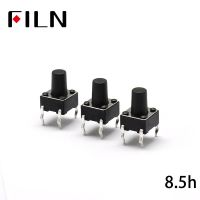 50 pcs 6*6*8.5mm DIP 12V 0.5A Push Button Micro Switch 4 PIN Tactile Tact Direct Plug-in Self-Reset Interruptor