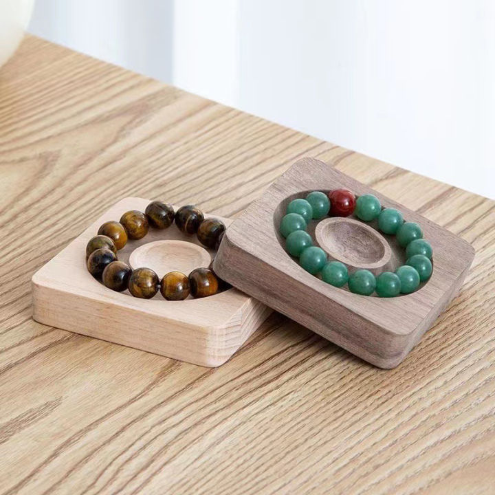 bracelates-อุปกรณ์วัดเครื่องประดับ-อุปกรณ์วัดงานฝีมือดีไซน์ถาดลูกปัดจานไม้ทำจากไม้ไผ่กระดานธรรมชาติ