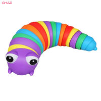 OHAD Slug Fidget Toy กระสุนประสาทสัมผัสมีความยืดหยุ่นคลายเครียดสำหรับของขวัญคริสต์มาสวันเกิดเพื่อการผ่อนคลายสำหรับเด็กและผู้ใหญ่