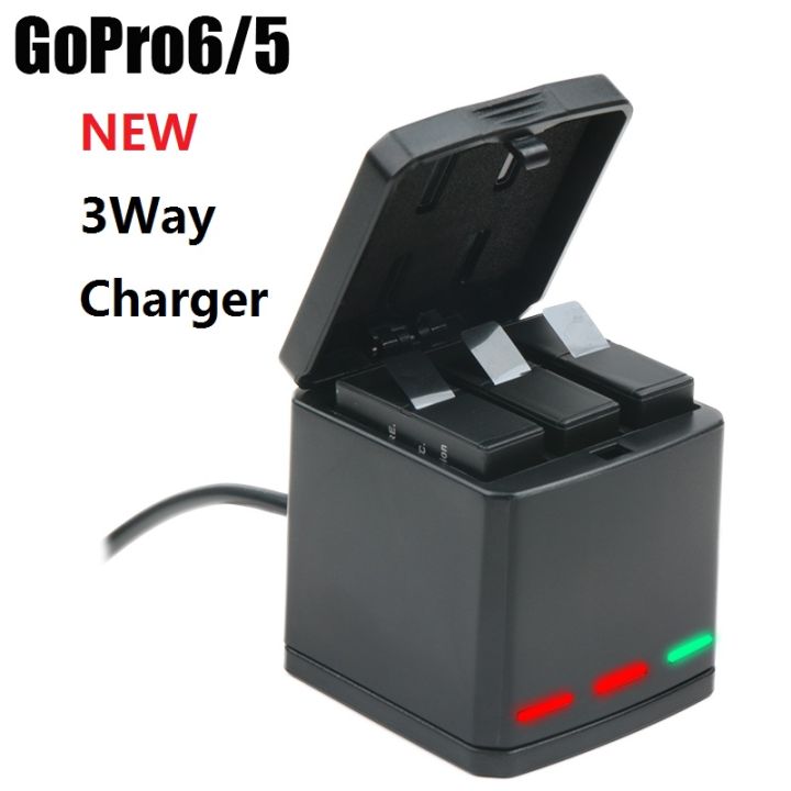 3-way-ชาร์จแบตเตอรี่-led-ชาร์จกล่อง-c-arry-case-ที่อยู่อาศัย-gopro-ฮีโร่8-7-6-5สีดำอุปกรณ์ถอดรหัสกรณีแบตเตอรี่