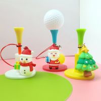 Golf Tees With Santa Claus Cartoon Pattern Rope Prevent loss Golf Ball Holder Braided Rope Golf Accessories Christmas Gifts