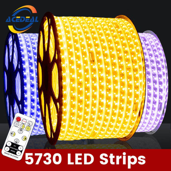 AceDeal 15/20/25/30Meters w/ Plug LED Strip Light Waterproof 220V 5730