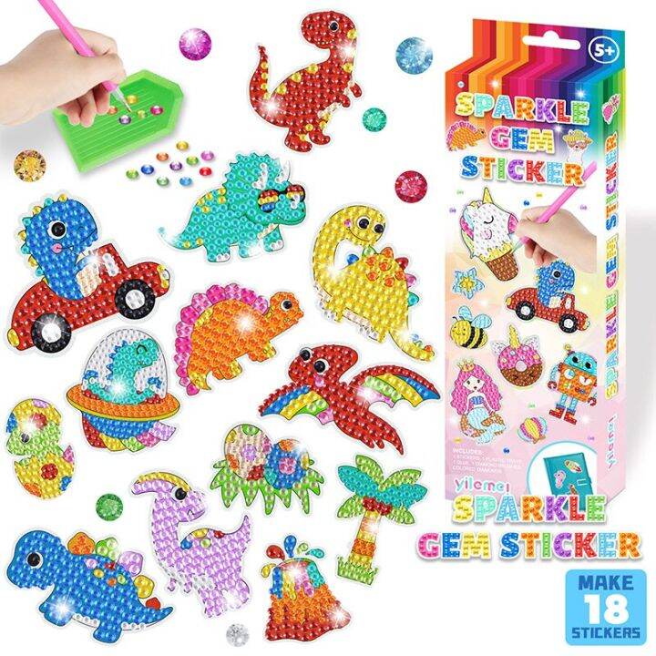 gem-5d-diamond-painting-kit-for-kids-handmade-with-diy-painting-tools-stickers-cute-art-crafts-toys-for-childrens-gifts