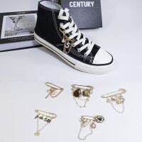 1PCS Novly Rhinestone Fringe Tassel Sneaker Shoe Jewelry Chain Brooch Accessories Anklet Chains For Women Men Sneaker Decoctions