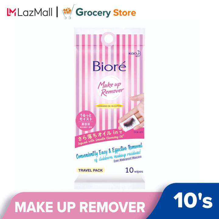 Biore Makeup Remover Wipes Travel Pack (10s) Moisture Lazada