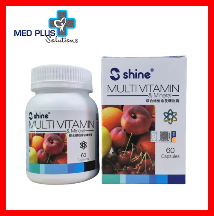 Shine Multivitamin & Mineral for Adult 60's Capsules (EXP11/2025) Lazada