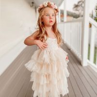 Baby Girls Dress Lace Cake Tutu Dress for Wedding Flower Gown Birthday Party Tulle Dress Summer Holiday Dresses