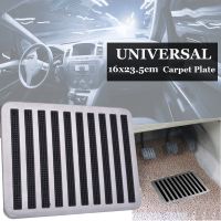 1x Car Floor Carpet Mat Patch Foot Heel Plate Pedal Pad Stainless Iron Waterproof Durable Non-slip Mat Pedal Accessories