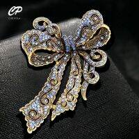 Creative Rhinestone เข็มกลัดโลหะผสม Retro Bow ผู้หญิง Corsage High-End อุปกรณ์เสริม Pin