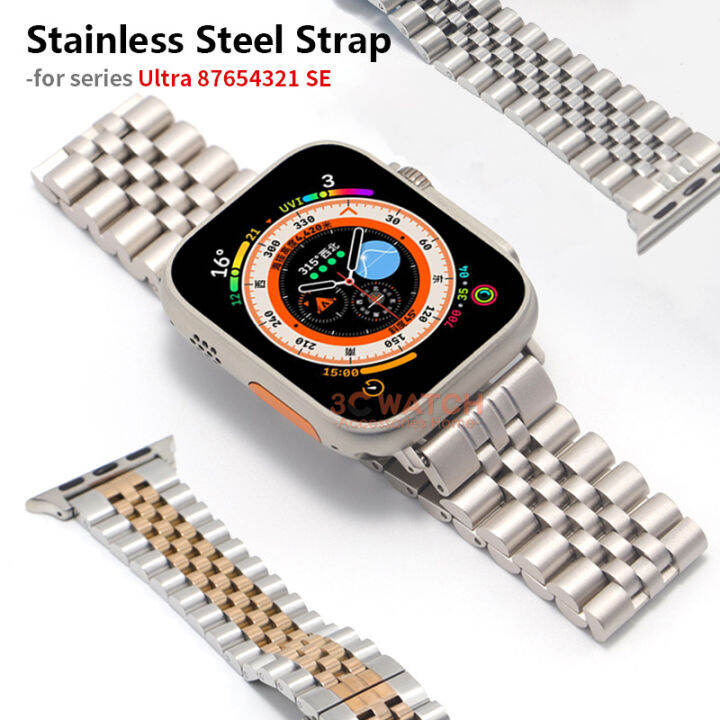 40mm 44mm Stainless Steel Strap for Apple Watch Ultra Band 49mm Metal Bracelet 38mm 42mm 41mm
