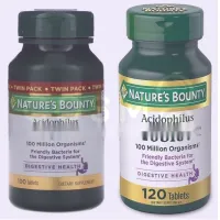 แพคคู่) Nature's Bounty, Acidophilus Probiotic, Twin Pack, 100 