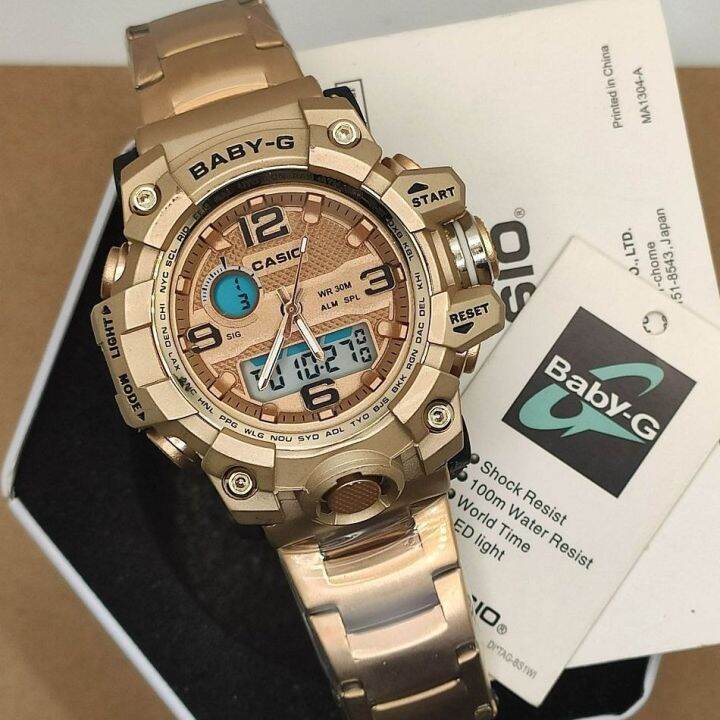 Design Time Watch DW 1523 / DW1523 DUALTIME RoseGold Full Metal Series Complete Inclusion