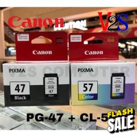 หมึกแท้ ตลับหมึกอิงค์เจ็ท Canon Ink PG-47 / CL-57  สีดำ และ สี ของแท้ 100% #หมึกสี  #หมึกปริ้นเตอร์  #หมึกเครื่องปริ้น hp #หมึกปริ้น  #ตลับหมึก