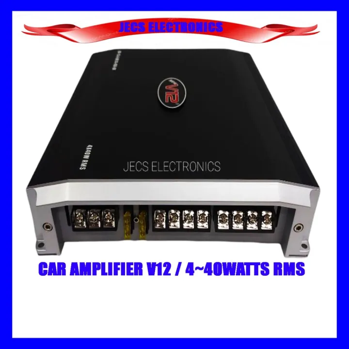 CAR AMPLIFIER V12 / 4×40WATTS RMS easy to use Lazada PH