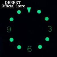 DEBERT 29มม. สีดำ/ สีเขียว/สีฟ้าหน้าปัดนาฬิกาเรืองแสงสีเขียวเหมาะกับการเคลื่อนไหวของ NH36 NH35