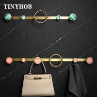 ❍✳ Nordic Style/Marble pattern Solid brass Hook Decorative Coat Key Storage Hooks Door Hanger Wall Hanging Furniture Hardware