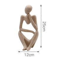 A Modern European Style Resin Abstract Thinker Statue For Decoration Simple Sculpture Figurine Hotel Office Home Decor New