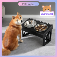 ชามอาหารสุนัข ชามอาหารแมว 2ช่อง ชามใส่อาหารสัตว์เลี้ยง food bowl ชามอาหารสัตว์ ชามข้าวแมว ชามข้าวหมา ชาม ชามสุนัข ชามแมว