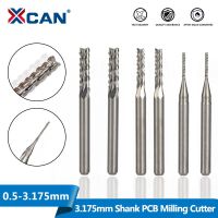 XCAN ดอกเอ็นมิลข้าวโพด 10pcs 0.5-3.175mm คาร์ไบด์ PCB มิลลิ่งบิต PCB Milling Cutter CNC Cutting Milling เครื่องมือ