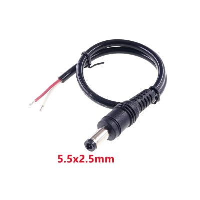 5pcs 5.5x2.5 mm DC Power Cable Male Plug Socket Rating 3.0A 12V Cable Adapter Cord Barrel 9.8mm  Wires Leads Adapters