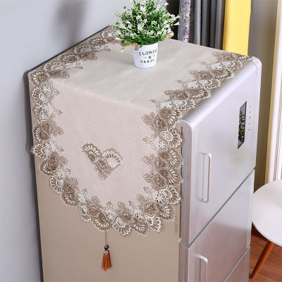 Refrigerator Dust Proof Cover Multipurpose Dust Cloth Home Textile European American Lace Embroidered Cover Scarf Home Decor