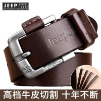 JEEP SPIRIT 1941 ESTD 2022เข็มขัดหนังผู้ชายใหม่,เข็มขัดหนังหัวเข็มขัดเข็มเข็มขัดกว้างเอวทนต่อการสึกหรอเข็มขัดปรับได้9339