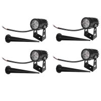 4PCS Garden Lights Spotlights Outdoor Lights 3W 220V IP65 LED Spot Landscape for Yard Lawn Wall