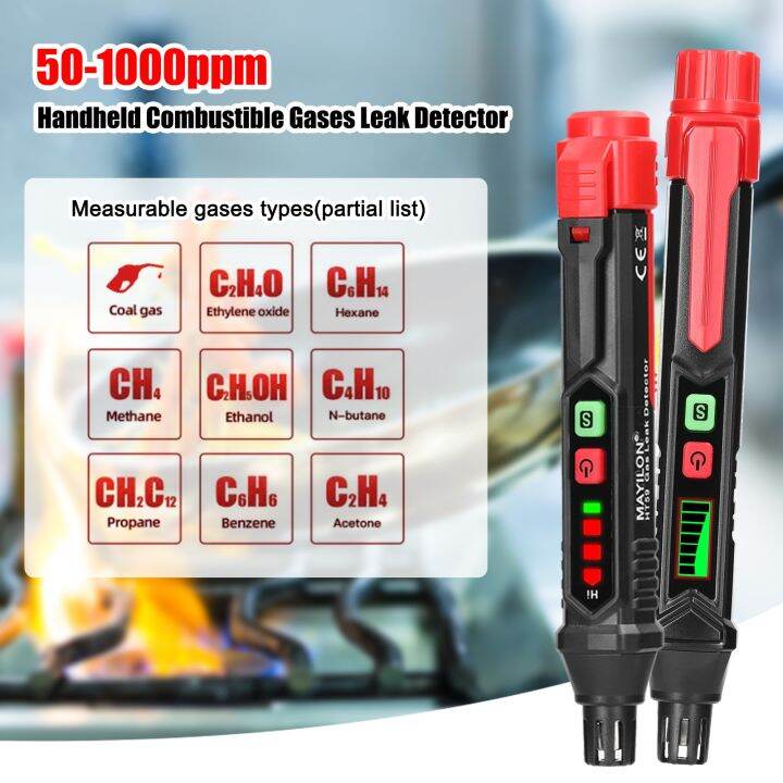 Handheld Combustible Gases Leak Detector Natural Gases Leakage Tester