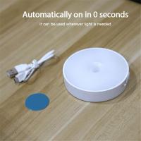 LED Sensor Night Light With USB Charging Lamp For Bedroom Kitchen Bathroom Cupboard Night Lamp With Body Induction Smart Light