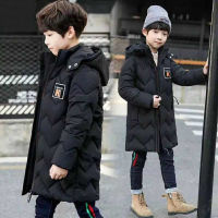 -30 Degree  Children Clothes Big Boys Teen Clothing Warm Down Cotton Winter Jackets Hooded Coat Thicken Outerwear Kids Parka