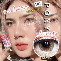 ?ขายดีที่1 มีค่าสายตา? Wink Pony Gray Brown บิ๊กอาย สุดปัง คอนแทคเลนส์ รายเดือน มีอย แถมตลับฟรี เลนส์นิ่ม