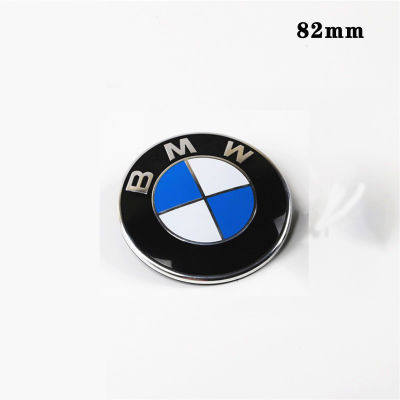 【 Feitong】🚕🚕ป้ายหน้ารถ BMW ขนาด82มม.,สำหรับพื้นหลัง74มม. สีน้ำเงินขาวดำ