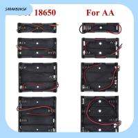 SARAHBOWSH 5ชิ้น/10ชิ้นสีดำ3.7V/1.5V กับตะกั่วสาย AA เคสแบตเตอรี่คลิปกล่องแบตเตอรี่ขนาดมาตรฐานที่ยึดแบตเตอรี่18650