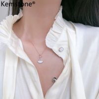 Kemstone 925เงินสเตอร์ลิงSectorเงินสีโรสโกลด์สีคริสตัลจี้สร้อยคอของขวัญเครื่องประดับหญิง