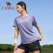Cameljeans Áo Thun Thể Thao Nhanh Khô Áo Ngắn Tay Cổ Tròn Co Giãn Thoáng