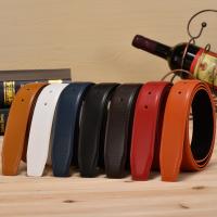 Men Women Belt High Quality No Buckle Male Strap Genuine Leather Waistband Business Casual Belt 3.3cm Luxury Brand Belts