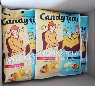 [พร้อมส่ง] Kanro Candy Time Work and Relax Blend 65g ลูกอม candy มี 2 รสชาติใน 1 ห่อ อร่อยมาก ท้าให้ลอง!!!