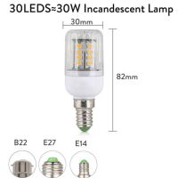 หลอดไฟโคมไฟ Led E27 E14 Led หลอดไฟแสงเหลือง B22หลอดไฟ Led ทรงข้าวโพด3W 5W 7W 9W 12W 15W โคมไฟระย้าดาบปลายปืน B22