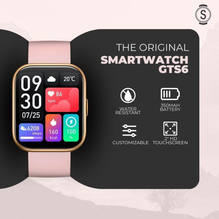 SmartWatch PH The Original Series GTS6 in Pink IP67 Bluetooth Lazada PH