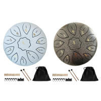 6inch Drum Handpan Steel Tongue Drums Percussion Instrument Mini Hand Drum for Yoga Camping